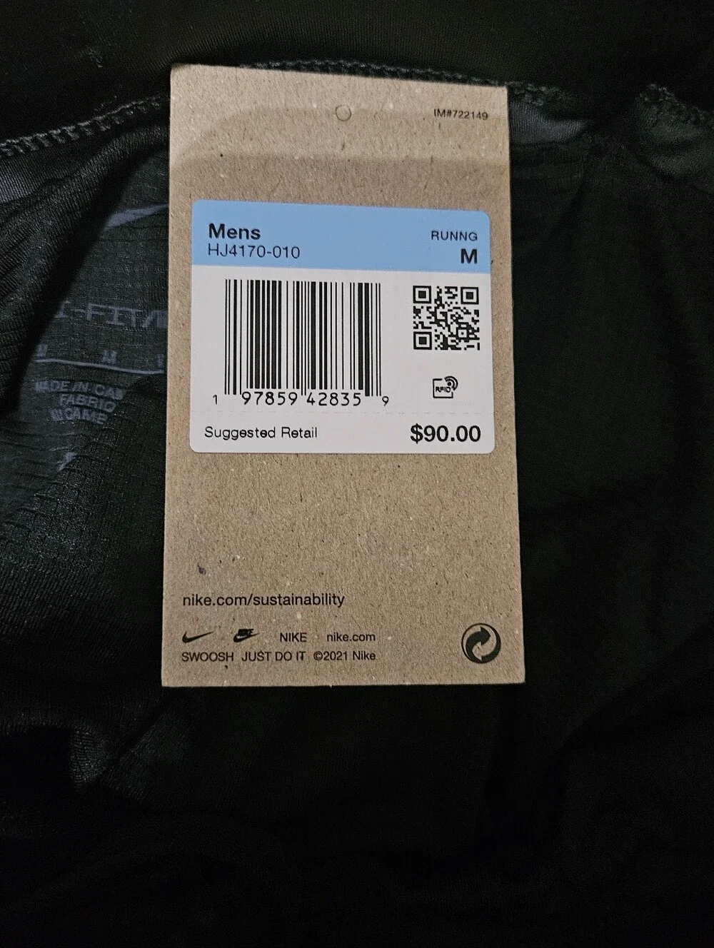 Nike Lava Loop Running Black Grey Shorts